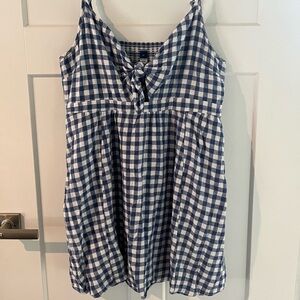 Blue & white plaid dress